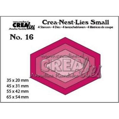 Crealies Crea-nest-dies small no. 16 flaches Sechseck